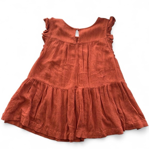 American Eagle Outfitters Orange Ruffle Blouse - Picture 2 of 5